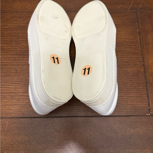 Vince Warren white‎ leather slip on sneakers 11 - Picture 8 of 8